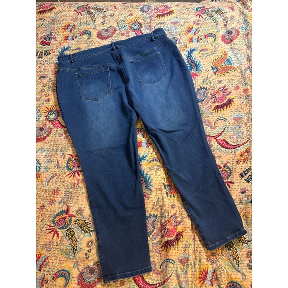 MODAMIX Jeans Women's sz24 Skinny Cropped Med-Dark Wash Stretch Zipper Ankles - Picture 2 of 15